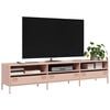 vidaXL Meuble TV rose 202x39x43,5 cm acier lamin&eacute; &agrave; froid