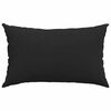 vidaXL Coussins de canap&eacute; 2 pcs Noir 50 x 30 cm tissu