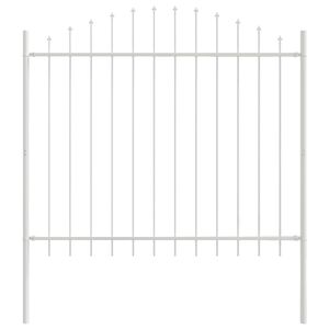 vidaXL Clôture de jardin Blanc 170 x 125 cm Acier enduit de poudre