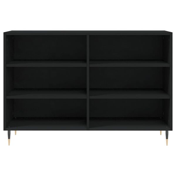 vidaXL Buffet noir 103,5x35x70 cm bois d'ing&eacute;nierie