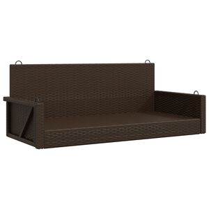 vidaXL Balancelle marron 119x56x48 cm r&eacute;sine tress&eacute;e