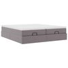 VidaXL Cadre de lit ottoman avec matelas gris 160x200 cm similicuir