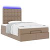 VidaXL Cadre de lit ottoman et matelas cappuccino 120x190cm similicuir
