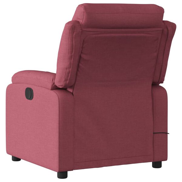 vidaXL Fauteuil de massage inclinable Rouge bordeaux Tissu