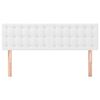 vidaXL T&ecirc;tes de lit Blanc 144 x 5 x 78/88 cm Similicuir