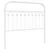 vidaXL T&ecirc;te de lit de remplacement m&eacute;tal blanc 100 cm