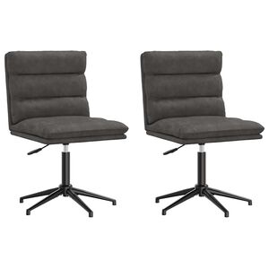 vidaXL Chaises &agrave; manger lot de 2 noir similicuir