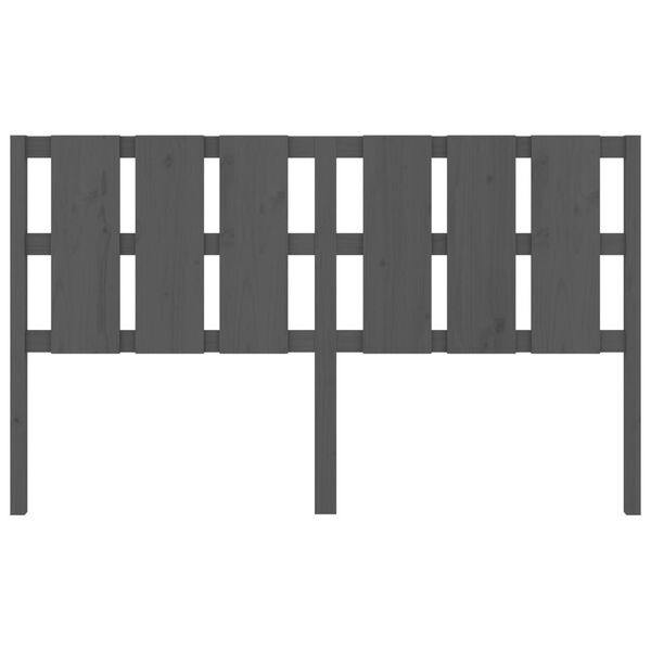 vidaXL T&ecirc;te de lit Gris 185,5x4x100 cm Bois massif de pin