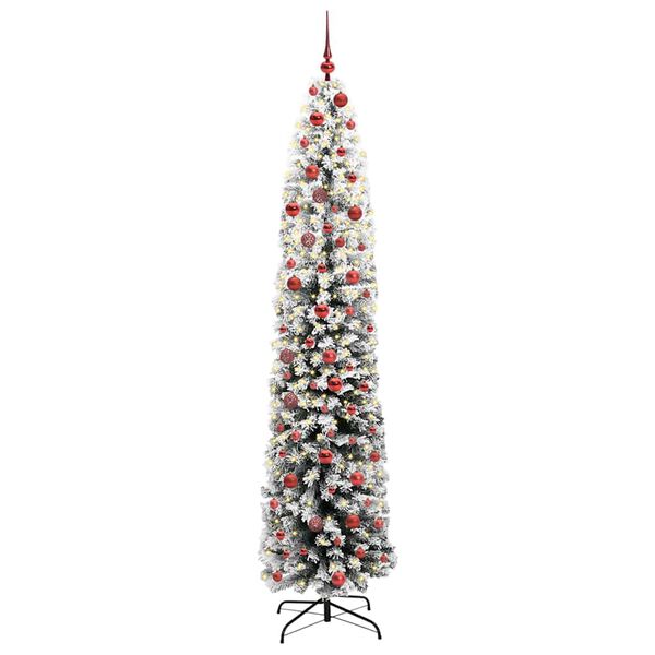 vidaXL Sapin de Noël artificiel Vert 210 cm PVC et acier et plastique