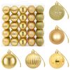 vidaXL Ensemble de boules de No&euml;l 75 pc Dor&eacute; 6 cm Polystyr&egrave;ne