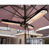 Sunred Chauffage pour parasol 2000 W Halog&egrave;ne Noir et argent&eacute; PH10