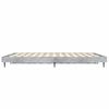 vidaXL Cadre de lit sans matelas gris b&eacute;ton 140x190 cm