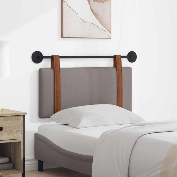 vidaXL T&ecirc;te de lit suspendue Uni Taupe 90 x 55 x 5 cm PU antique