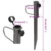 vidaXL Supports de parasol avec piquets 2 pcs 19x42 cm acier galvanis&eacute;