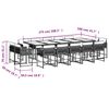 vidaXL Ensemble &agrave; manger de jardin et coussins 15 pcs beige