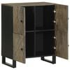 vidaXL Buffet noir 60x33x75 cm bois massif de manguier