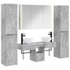 vidaXL Ensemble de mobilier de salle de bain 6 pcs Gris b&eacute;ton