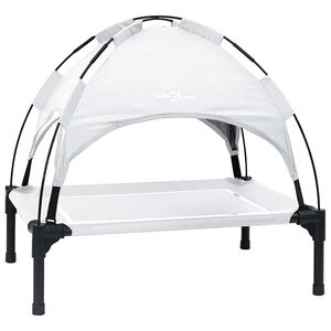 vidaXL Lit pour Chien 63 x 49,5 x 60 cm Acier Gris Argent&eacute;