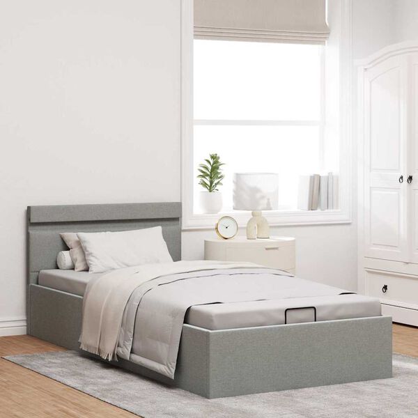 vidaXL Cadre de lit à rangement hydraulique sans matelas 90x200 cm