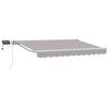 vidaXL Cadre de store manuel avec LEDs Gris clair 3 x 2,5 m