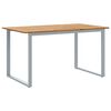 vidaXL Table de jardin pour repas Gris 140 x 80 x 75 cm