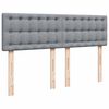 vidaXL Sommier &agrave; lattes de lit avec matelas Gris clair 160x200cm Tissu
