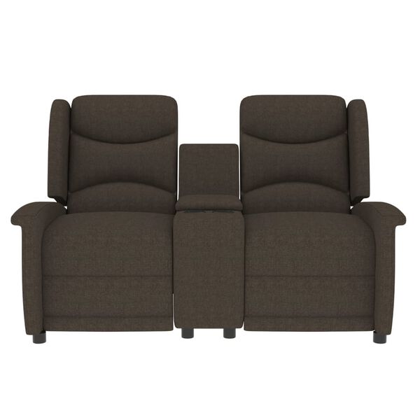 vidaXL Fauteuil de massage inclinable et porte-gobelet 2 places marron