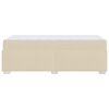 vidaXL Cadre de lit avec matelas Cr&egrave;me 90 x 190 cm tissu