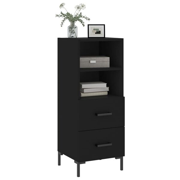 vidaXL Buffet Noir 34,5x34x90 cm Bois d'ingénierie