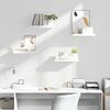 vidaXL &Eacute;tag&egrave;re murale flottante 4 pcs Blanc brillant 40x23x3,8 cm MDF