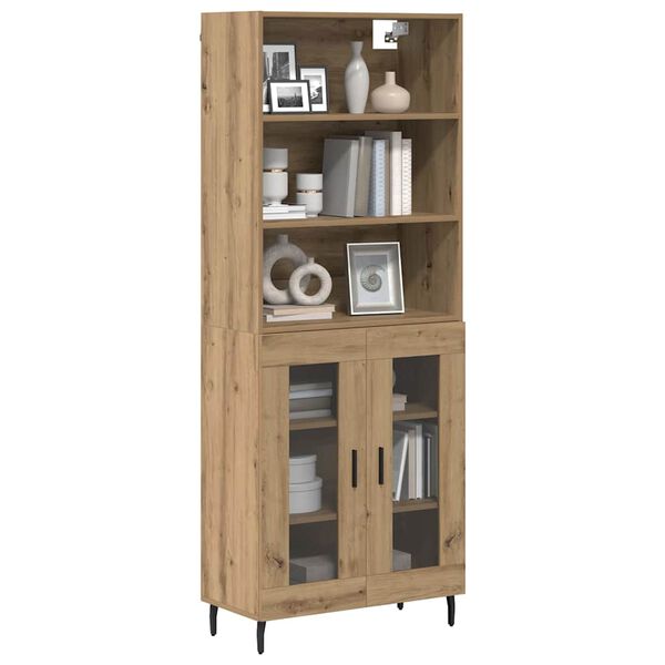 vidaXL Haut Armoire Ch&ecirc;ne artisanal 69,5 x 34 x 180 cm