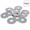 vidaXL Rondelles 12 pcs Argent&eacute; 18 x 18 x 1,2 mm Fer