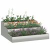 vidaXL Cache-pot de jardin Argent 90 x 90 x 35 cm Acier galvanis&eacute;