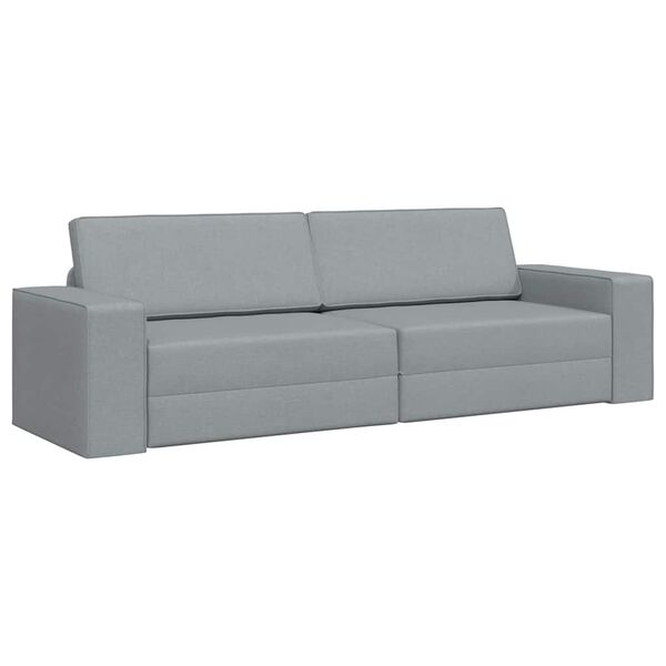 vidaXL Canapé-Lit Gris clair 245 x 78 x 77 cm Velours