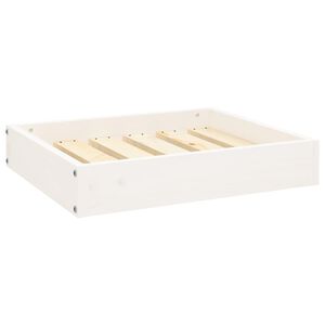 vidaXL Lit pour chien Blanc 51,5x44x9 cm Bois de pin solide