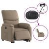 vidaXL Fauteuil inclinable &eacute;lectrique cappuccino similicuir