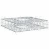 vidaXL Lit sur&eacute;lev&eacute; gabion Argent&eacute; 100 x 100 x 20 cm Acier galvanis&eacute;