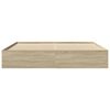vidaXL Cadre de lit sans matelas ch&ecirc;ne sonoma 200x200 cm