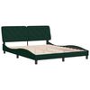 vidaXL Cadre de lit sans matelas vert fonc&eacute; 160x200 cm velours