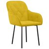 vidaXL Chaises &agrave; manger lot de 2 Jaune Velours