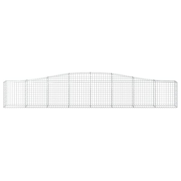 vidaXL Paniers à gabions arqués 10 pcs 400x30x60/80 cm Fer galvanisé