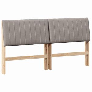 vidaXL T&ecirc;te de lit capitonn&eacute;e Taupe 200 cm Pin massif