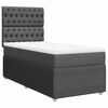 vidaXL Sommier &agrave; lattes de lit avec matelas Gris fonc&eacute; 80x200 cm Tissu