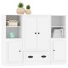 vidaXL Buffets 3 pcs blanc bois d'ing&eacute;nierie