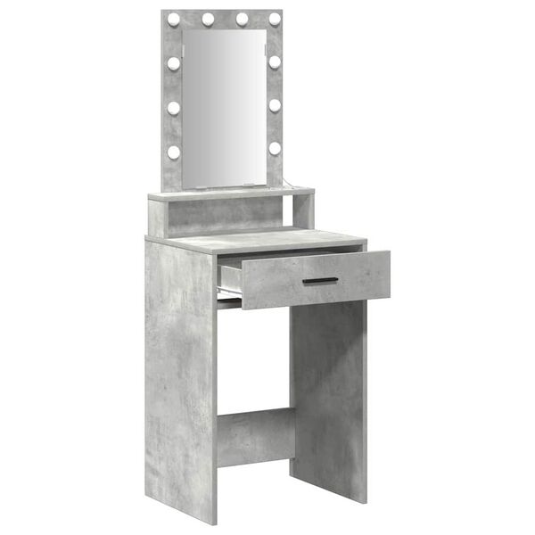 vidaXL Table de Toilette Gris 50 x 41 x 140 cm Bois d'ingénierie