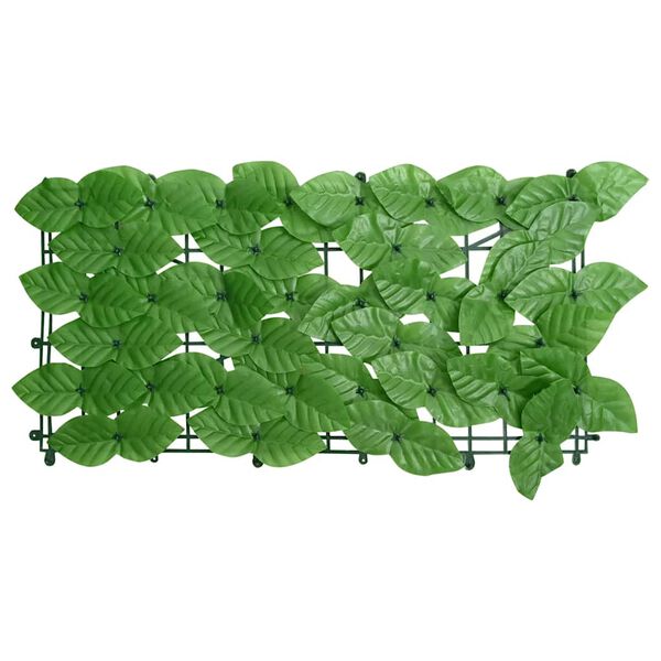 vidaXL Écran de balcon avec feuilles vert 300x75 cm