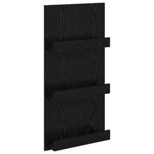 vidaXL &Eacute;tag&egrave;re &agrave; magazines avec &eacute;tag&egrave;re Ch&ecirc;ne noir 51 x 11 x 102 cm