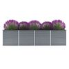 vidaXL Lit surélevé de jardin Acier galvanisé 320x80x77 cm Gris