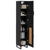 vidaXL Haut Armoire Ch&ecirc;ne noir 34,5 x 34 x 180 cm Bois d'ing&eacute;nierie
