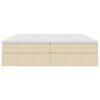 vidaXL Lit avec rangement et matelas Cr&egrave;me 180 x 200 cm Polyester